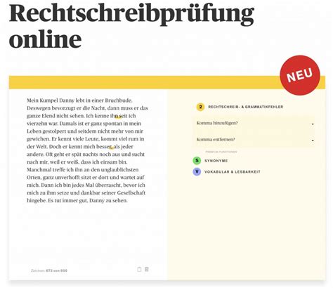 Rechtschreibprüfung online ️ Duden Textprüfung